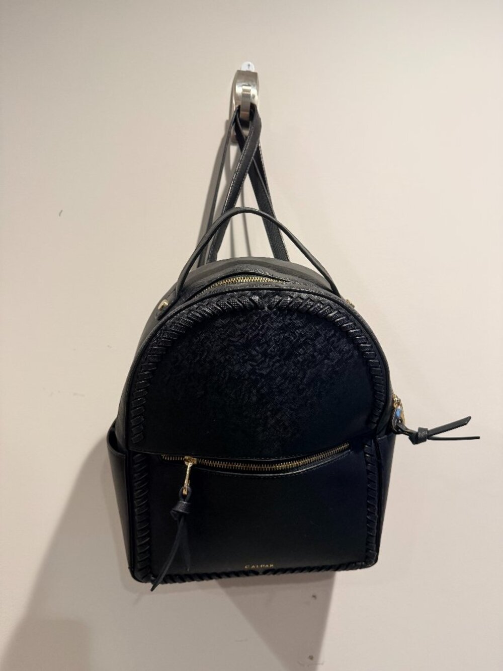Black Leather Backpack